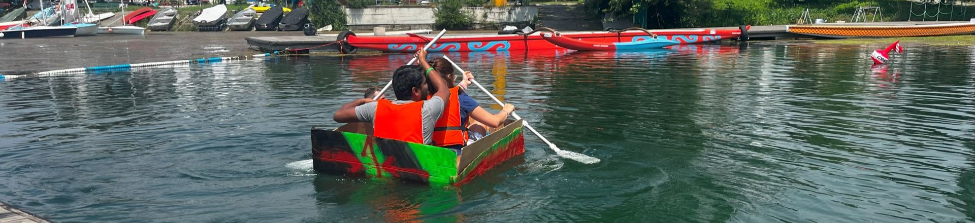 Team Building Carton Boat